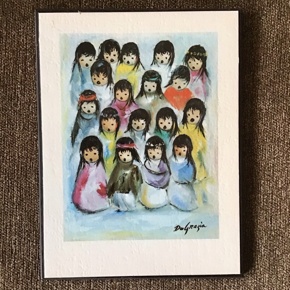 Vintage Ted DeGrazia Southwest The Children’s Choir Laminated Plaque